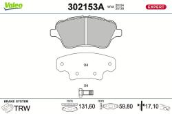 VALEO set placute frana, frana disc VALEO 302153A (302153A)