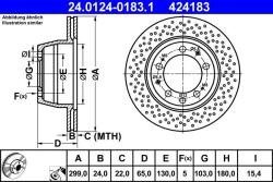 ATE Disc frana ATE 24.0124-0183.1 (24.0124-0183.1)