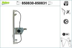 VALEO Mecanism actionare geam VALEO 850831 (850831)