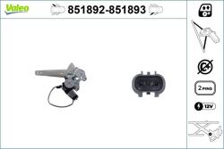 VALEO Mecanism actionare geam VALEO 851892 (851892)