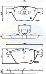 COMLINE set placute frana, frana disc COMLINE CBP02011 (CBP02011)
