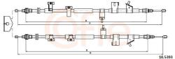 COFLE Cablu, frana de parcare COFLE 10.5393 (10.5393) - automobilus
