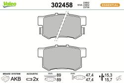 VALEO set placute frana, frana disc VALEO ESSENTIAL 302458 (302458)