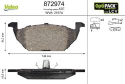 VALEO set placute frana, frana disc VALEO 872974 (872974)