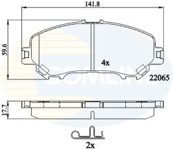 COMLINE set placute frana, frana disc COMLINE CBP32278 (CBP32278)