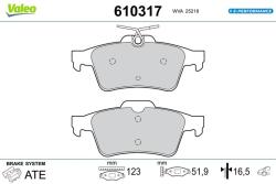 VALEO set placute frana, frana disc VALEO 610317 (610317)