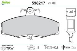 VALEO set placute frana, frana disc VALEO 598217 (598217)