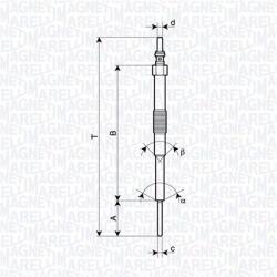Magneti Marelli Bujie incandescenta MAGNETI MARELLI 062900129304 (062900129304)