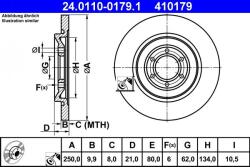ATE Disc frana ATE 24.0110-0179.1 (24.0110-0179.1)