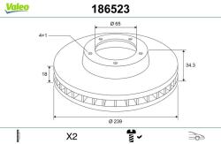 VALEO Disc frana VALEO 186523 (186523)