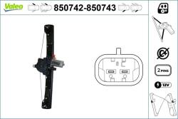 VALEO Mecanism actionare geam VALEO 850743 (850743)