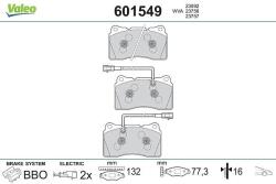 VALEO set placute frana, frana disc VALEO 601549 (601549)