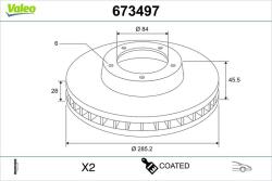 VALEO Disc frana VALEO 673497 (673497)
