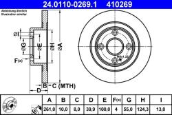 ATE Disc frana ATE 24.0110-0269.1 (24.0110-0269.1)