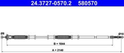 ATE Cablu, frana de parcare ATE 24.3727-0570.2 (24.3727-0570.2)