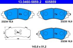 ATE set placute frana, frana disc ATE 13.0460-5859.2 (13.0460-5859.2)