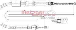 Metzger Autoteile Cablu, frana de parcare METZGER AUTOTEILE 1281P1 (1281P1)