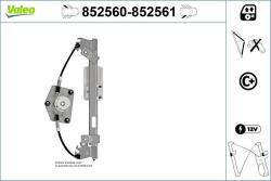 VALEO Mecanism actionare geam VALEO 852560 (852560)