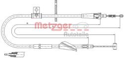 Metzger Autoteile Cablu, frana de parcare METZGER AUTOTEILE 11.5745 (11.5745)