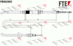 FTE Cablu, frana de parcare FTE 9250083 (9250083)