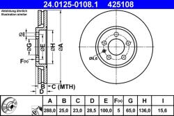 ATE Disc frana ATE 24.0125-0108.1 (24.0125-0108.1)