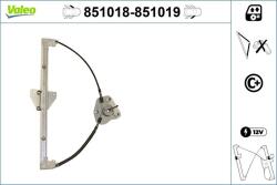 VALEO Mecanism actionare geam VALEO 851019 (851019)