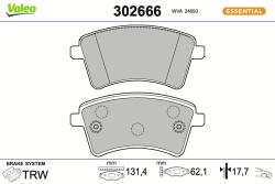 VALEO set placute frana, frana disc VALEO 302666 (302666)