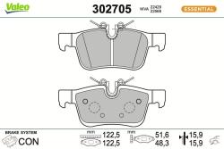 VALEO set placute frana, frana disc VALEO 302705 (302705)