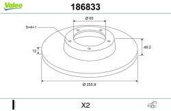 VALEO Disc frana VALEO 186833 (186833)