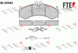 FTE set placute frana, frana disc FTE 9010512 (9010512)