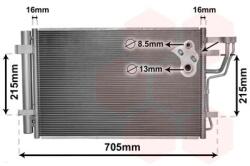 VAN WEZEL Condensator, climatizare VAN WEZEL 83005102 (83005102)