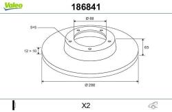 VALEO Disc frana VALEO 186841 (186841)