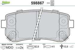 VALEO set placute frana, frana disc VALEO 598867 (598867)