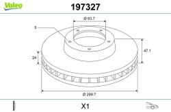 VALEO Disc frana VALEO 197327 (197327)