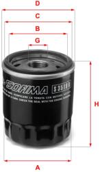 SOFIMA Filtru ulei SOFIMA S 3519 R (S 3519 R) - automobilus