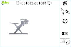 VALEO Mecanism actionare geam VALEO 851602 (851602)