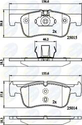 COMLINE set placute frana, frana disc COMLINE CBP02148 (CBP02148)