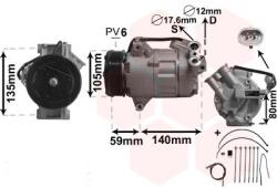 VAN WEZEL Compresor, climatizare VAN WEZEL 3700K437 (3700K437)