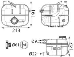 MAHLE Vas de expansiune, racire MAHLE BEHR CRT 163 000S (CRT 163 000S)