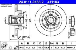 ATE Disc frana ATE 24.0111-0183.2 (24.0111-0183.2)