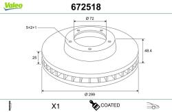 VALEO Disc frana VALEO 672518 (672518)