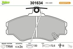 VALEO set placute frana, frana disc VALEO FIRST 301634 (301634)