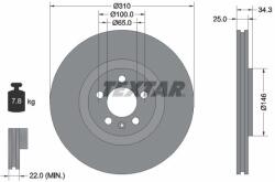 TEXTAR Disc frana TEXTAR 92275903 (92275903)