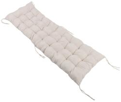 Relaxdays Padded Ülőpárna Kerti Padhoz, 160x50 cm, Steppelt, Rögzítőszalagokkal, Kültéri Raklaphoz és Padhoz, Bézs