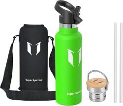 Super Sparrow rozsdamentes acél termoszpalack BPA-mentes - almazöld - 620 ml