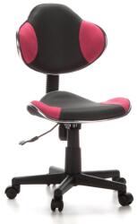hjh Office KIDDY GTI-2 gyerek forgószék - Szürke/Rózsaszín, ergonomikus, magasságállítható gyermek íróasztali szék, fiataloknak (GTI-2)