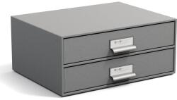 Bigso Box of Sweden Birger 2 fiókos tároló doboz 33x25x14, 5 cm - szürke