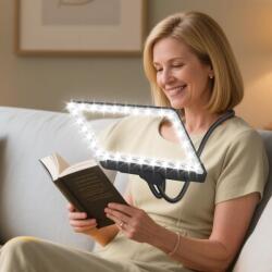 NZQXJXZ 5x nyakba akasztható LED-es nagyítólupa, 43 LED, hajlékony gooseneck - 24 cm
