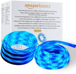 Amazon Basics Okos LED Szalagfény 10 m RGBW Többszínű Alexa Kompatibilis Intelligens Világítás