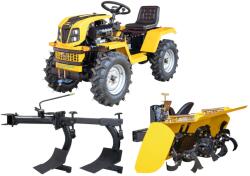 ProGarden Minitractor articulat 4x4 ProGARDEN Campo T18D V27, motor diesel 18 CP, hidraulica fata-spate, 2 diferentiale, roti 6.00-12 cu freza tractata si plug cu doua brazdare (4560000132PFP)